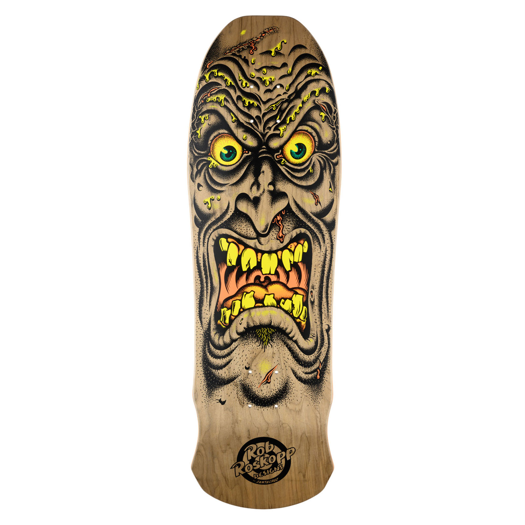 Santa Cruz Rob Roskopp Face Reissue 9.5 Skateboard Deck New Classic White SALE