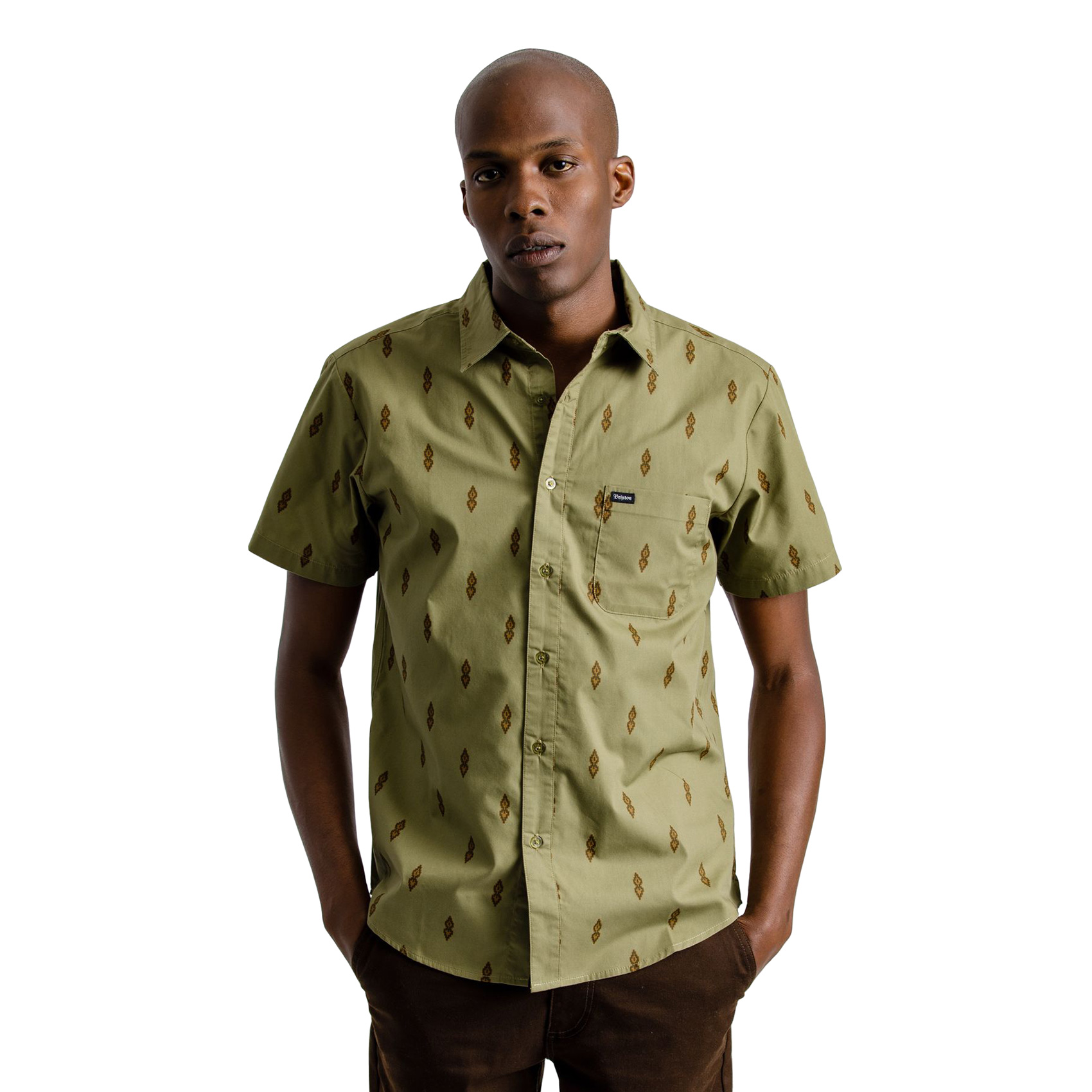 brixton charter print short sleeve shirt